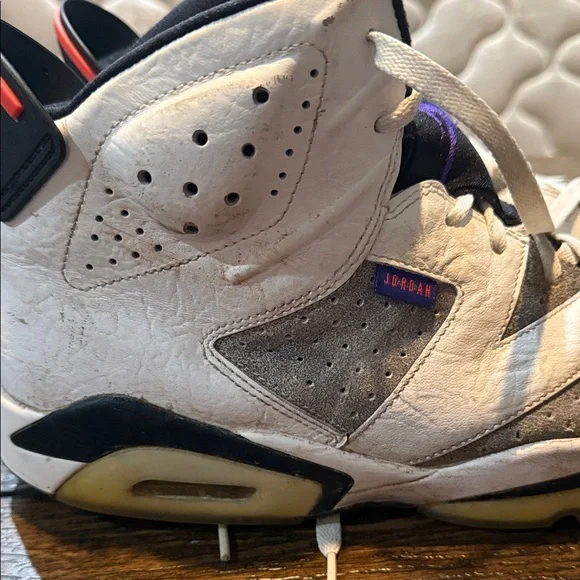 Nike Air Jordan 6 Retro LTR Flint Men's 13 US White Sneakers (C13125-100) - Picture 7 of 16